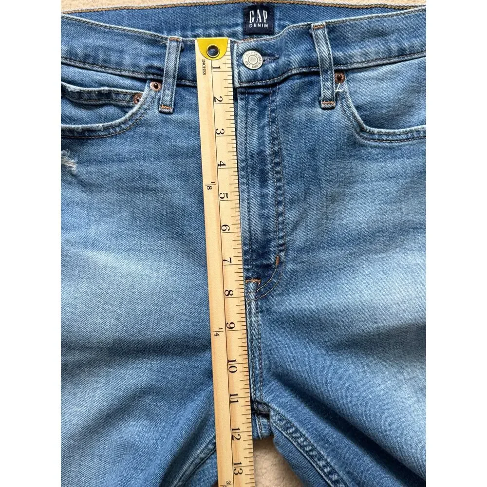 Gap 1969 High Rise Cigarette Straight Leg Dark Indigo Jeans Women's SZ 8/29 TALL - Picture 9 of 10